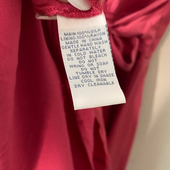 100% Silk Dress with waist tie size M - Picture 5 of 6